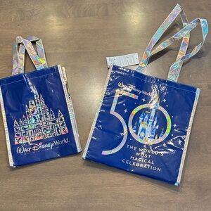 Lot bundle Walt Disney World 50 50th Anniversary Reusable Tote bags Celebration